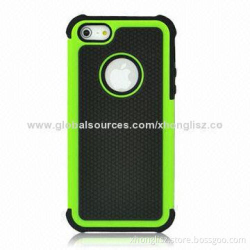 Silicone/TPU/PC Mobile Phone Case for iPhone 5/5S, Candy Colors, OEM Orders Welcomed